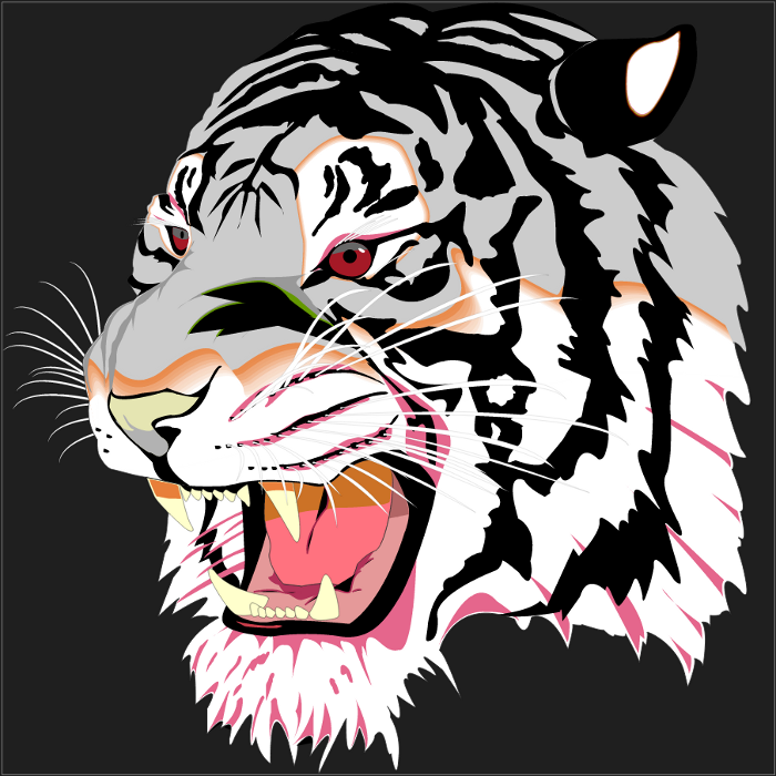 White SVG Tiger