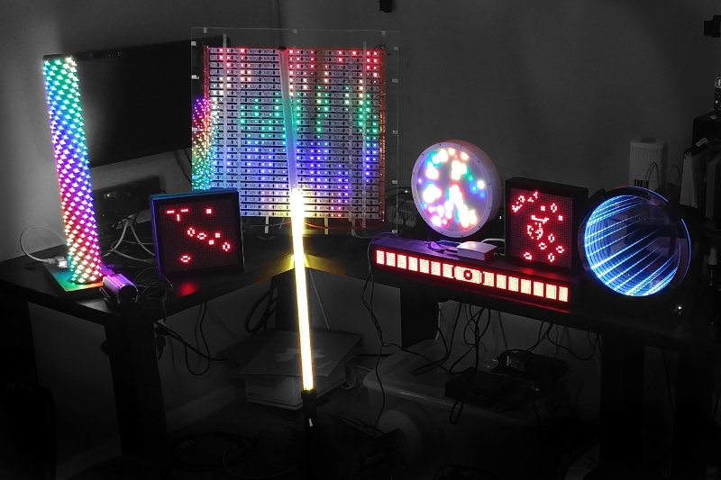 photo of Maniacal Labs' LED creations