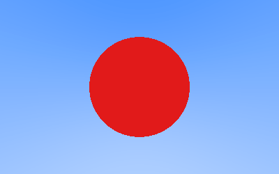 Sphere intersection, with a solid color.
